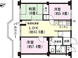 のんびれっじ河口湖D 3LDKの間取図画像