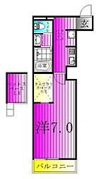 フラットおおたかの森ウエスト 3階1SKの間取り