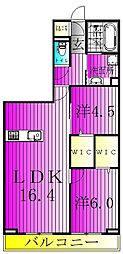ローテ ベルク 2LDKの間取図画像