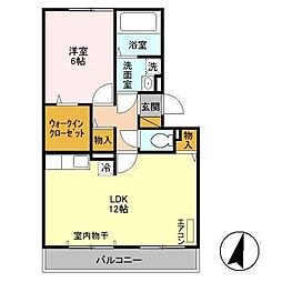 グラン・ヴェルジェ3 1LDKの間取図画像