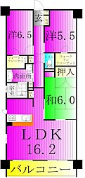 クレストフォルム柏サウスウイング 3LDKの間取図画像