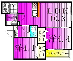 KEIAI RESIDENCE 豊四季II 2LDKの間取図画像