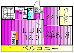 エスポワールE 1SLDKの間取図画像