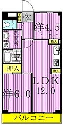 ニューオーク 2LDKの間取図画像