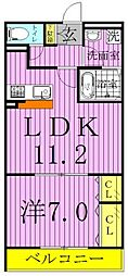 リブリ・シェーヌ 1LDKの間取図画像