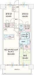 クレストフォルム柏サウスウイング 3LDKの間取図画像