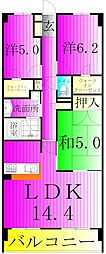 クレストフォルム柏サウスウイング 3LDKの間取図画像