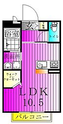 Side3 ワンルームの間取図画像