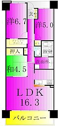 オーベルグランディオおおたかの森ビューコート 3LDKの間取図画像