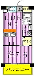 アートレジデンスインおおたかの森 1LDKの間取図画像
