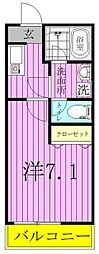 センターパーク馬橋3 1Kの間取図画像