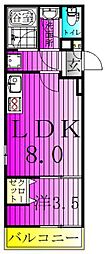 LEVICIA BLDG.III 1LDKの間取図画像