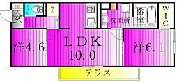 リコリス 2LDKの間取図画像