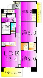 ベルヴュコート柏 3LDKの間取図画像