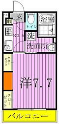 リブリ・Auramare 1Kの間取図画像