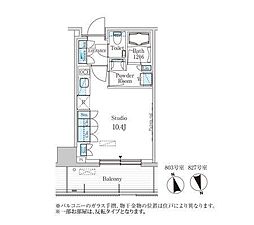 パークアクシス柏の葉 ワンルームの間取図画像
