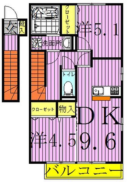ラフィーユ 201｜千葉県柏市豊四季(賃貸アパート2DK・2階・54.91㎡)の写真 その2