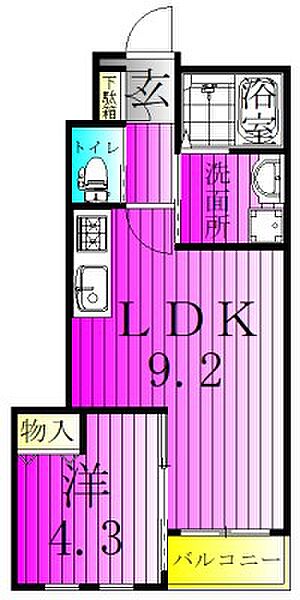 プレジール　柏の葉 105｜千葉県柏市柏の葉５丁目(賃貸アパート1LDK・1階・34.70㎡)の写真 その2