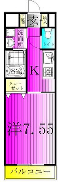 アーストンスクウェア 215｜千葉県柏市高田(賃貸マンション1K・2階・27.94㎡)の写真 その2