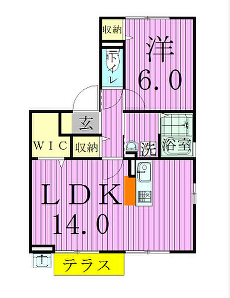 ルミエールB棟 101｜千葉県柏市しいの木台３丁目(賃貸アパート1LDK・1階・48.00㎡)の写真 その2