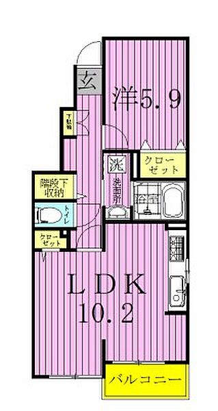 R．ラパン 103｜千葉県野田市山崎(賃貸アパート1LDK・1階・43.10㎡)の写真 その2