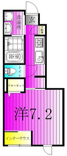 アイリス新鎌ヶ谷 102｜千葉県鎌ケ谷市新鎌ケ谷３丁目(賃貸アパート1K・1階・29.83㎡)の写真 その2