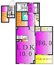 サニーコートE棟 204 ｜ 千葉県野田市山崎1423-1（賃貸アパート1LDK・2階・45.41㎡） その2