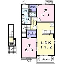 ラフレシール　I＆K 202 ｜ 栃木県栃木市大平町下皆川2015番地7（賃貸アパート2LDK・2階・57.64㎡） その2