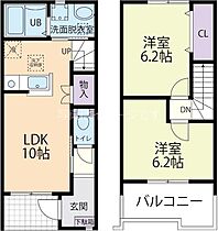 Pomidor （ポミドール）　B 103 ｜ 栃木県栃木市今泉町１丁目12番18号（賃貸アパート2LDK・2階・54.83㎡） その2