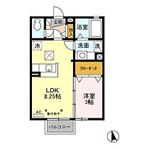 グランサリックス　E 103 ｜ 栃木県小山市若木町２丁目9-21（賃貸アパート1LDK・1階・29.25㎡） その2