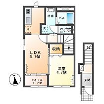 クレリア  ｜ 栃木県小山市大字小山（賃貸アパート1LDK・2階・42.34㎡） その2