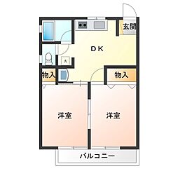 間取図画像 2DK