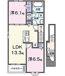 クラール高萩B 2階