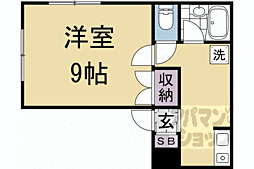グラフィッティマツイ 1Kの間取図画像