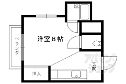 第三レジデンス春田 1Kの間取図画像