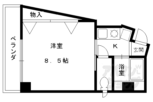 ソルフェージュ桂 301｜京都府京都市西京区桂上豆田町(賃貸マンション1K・3階・24.55㎡)の写真 その2