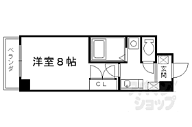 京都府京都市右京区西院月双町（賃貸マンション1K・4階・24.00㎡） その2