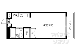 クリオにしぐち 1Kの間取図画像