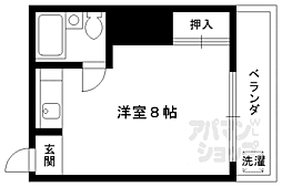 ブルースカイマンション 1Kの間取図画像