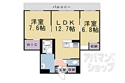 シャーメゾン ル・ボヌール 2LDKの間取図画像
