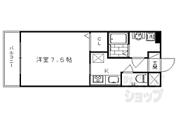 アヴニール 3階1Kの間取り