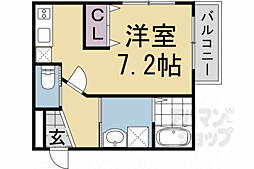 メゾンフィオーレ 2階1Kの間取り