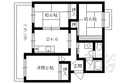 サンプラザ松尾 3DKの間取図画像