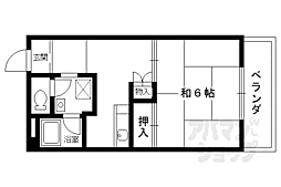 坪内マンション 1DKの間取図画像