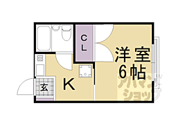 サンヴィエール長岡 1Kの間取図画像