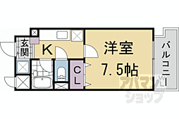 JR山陰本線 亀岡駅 徒歩3分の賃貸マンション 3階1Kの間取り