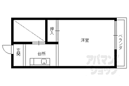 コーポゆたか 1Kの間取図画像