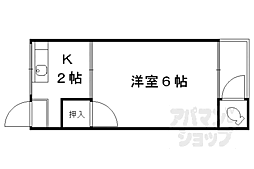 山口ハイツ 1Kの間取図画像