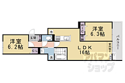 STグランツ 2LDKの間取図画像