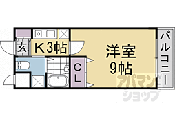 Fハウス 1Kの間取図画像